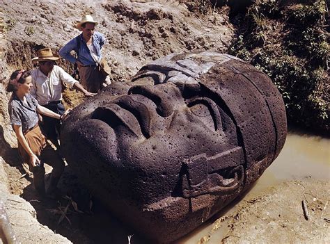 Colossal Olmec Stone Head Discovered At The La Venta Site In Tabasco