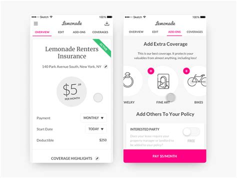 The Lemonade App Mobile App Design Inspiration App Mobile App