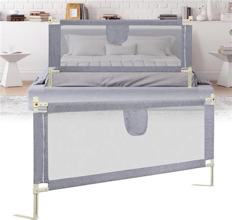 Herrselsam Barrière de lit pour enfant de 180 cm Réglable en hauteur