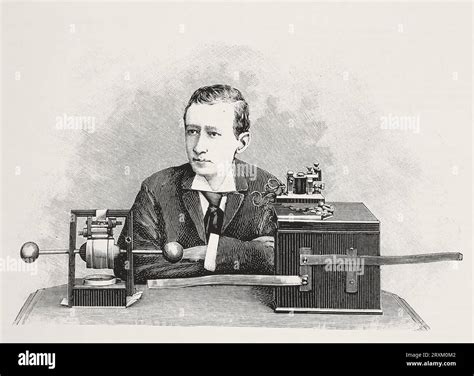 Guglielmo Marconi, inventeur d'un appareil pour la télégraphie sans fil ...