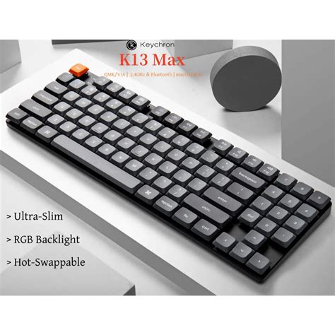 Keychron K13 Max 80 Layout QMK VIA Low Profile Ultra Slim 2 4 GHz