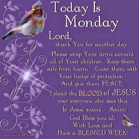 Monday Blessings With Images Monday Prayer Good Morning Quotes