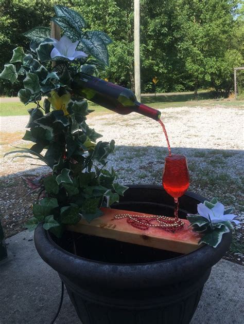 Wine Bottle Fountain Wine Bottle Fountain Diy Garden Fountains Diy