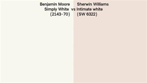 Benjamin Moore Simply White 2143 70 Vs Sherwin Williams Intimate