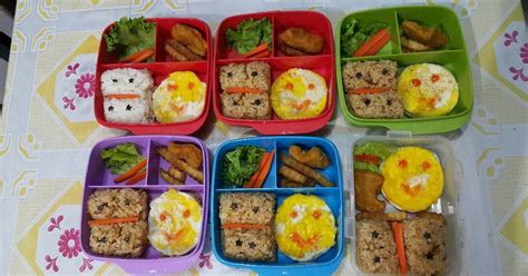 Resep Bekal Anak Bento Nasi Goreng Smile 😍😙 Oleh Bunda Eka79 😊 Cookpad