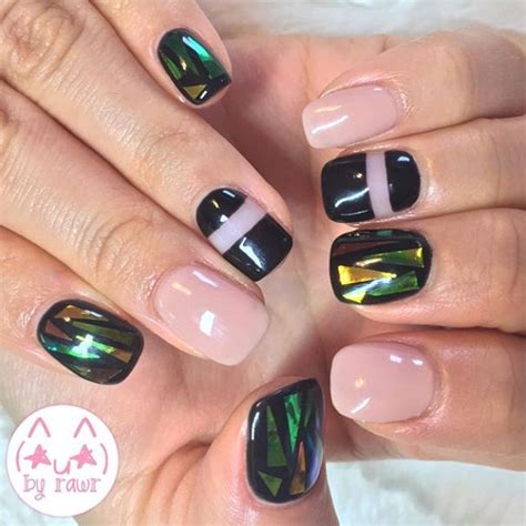 19 Trendy Broken Glass Nail For Winter Pretty Designs