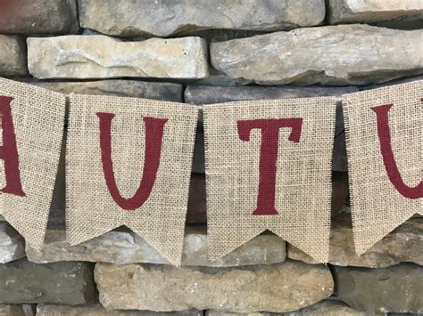 Fall Burlap Banner Fall Banner Fall Garland Hello Autumn Etsy