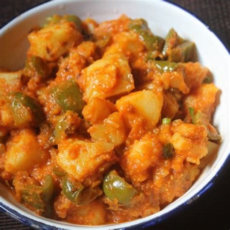 Capsicum Potato Curry Recipe Aloo Capsicum Recipe