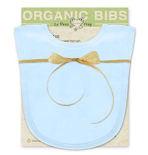 Blue Baby Bib Organic Cotton Le Petit Frog Organic Baby Clothes