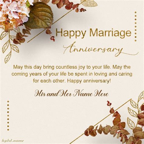 Happy Marriage Anniversary Wishes With Name Editor Happy Marriage