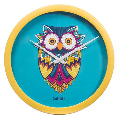 Buy Chumbak Tribal Owl Wall Clock Online At Low Prices In India Amazon In