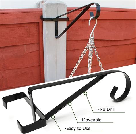 X Heavy Duty Hanging Basket Brackets For Concrete Fence H Post