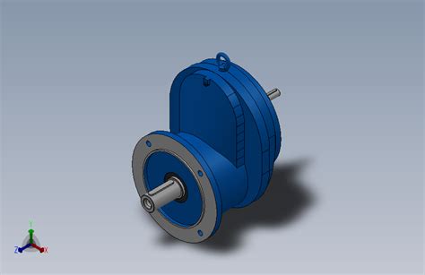 Rxfs87法兰轴伸式单级斜齿轮减速机 Rxfs87 139 M1 Φ250 309solidworks 2010模型图纸下载 懒石网