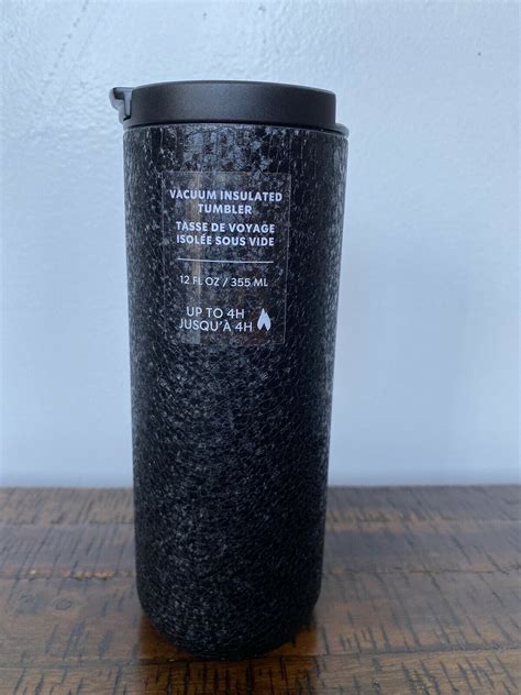 Starbucks 2020 Matte Black Frost Texture Stainless Steel Tumbler 12