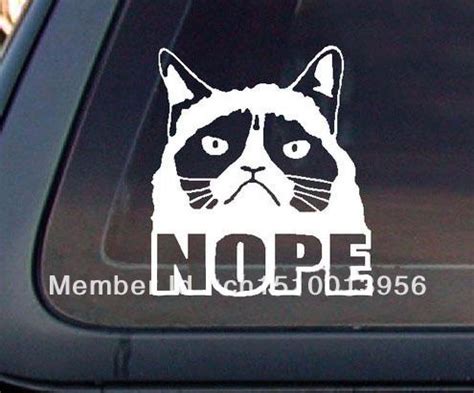 3.89US $ |DIY Grumpy Cat "NOPE" Funny Car Decal / Sticker|sticker tile ...