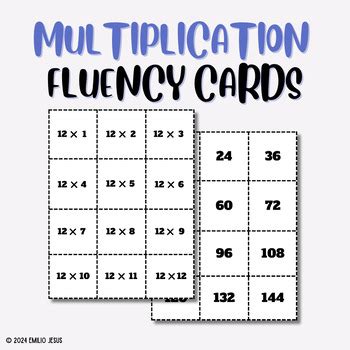 Multiplication Fact Fluency Practice Flashcards Free By Lesson Luxe