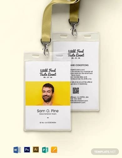 Event Id Card 10 Examples Word Photoshop Publisher Illustrator