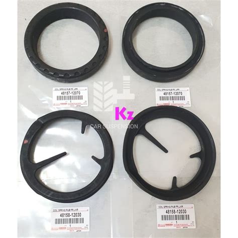 TOYOTA JAPAN 1 SET 4PCS FRONT COIL SPRING RUBBER LOWER UPPER