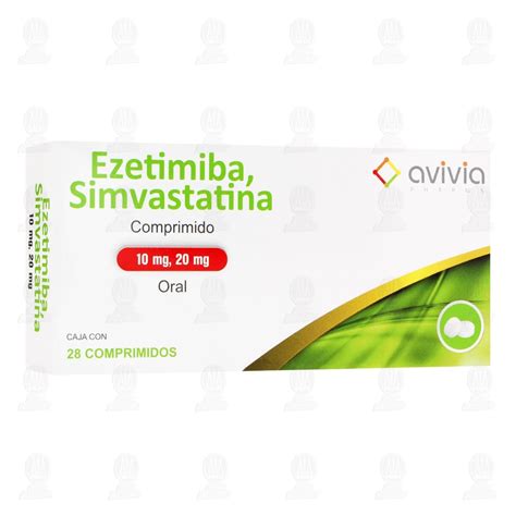 Ezetimiba Simvastatina 10mg 20mg 28 Comprimidos