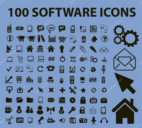 Software Symbole Zeichen Vektorillustrationen Vektorgrafik