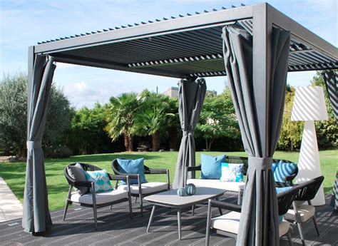 Pergola autoportée Kiosko 3 60x3m Toit plat MWH Tonnelle Tesa