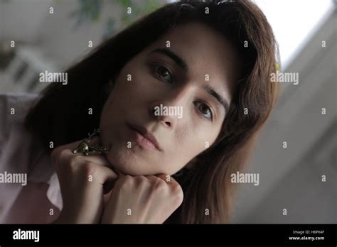 girl staring   camera stock photo alamy
