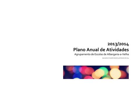 PDF 2013 2014 Plano Anual de Atividades aeaav pt planificação das