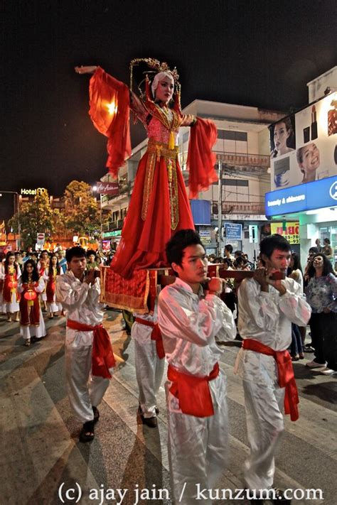 Image from a parade during the Yi Peng festival in Chiang Mai, Thailand ...