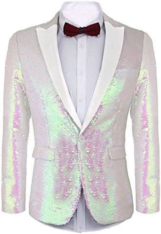 COOFANDY Men S Shiny Sequins Suit Jacket Blazer The World Is Waiting