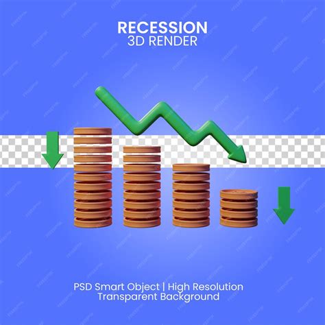 Premium Psd Recession 3d Icon Render Isolated