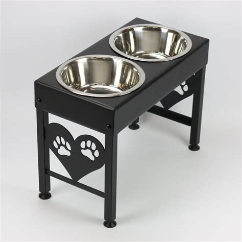 Elevated Large Breed Double Bowl Dog Feeder Powdercoated Steel - Etsy