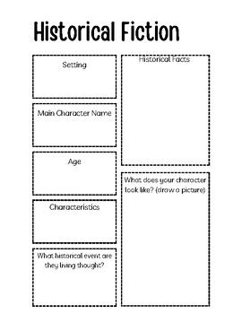 Historical Fiction Writing Template By The Teacher Survival Kit TPT