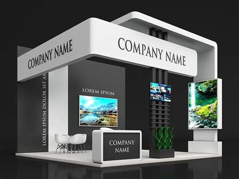 Booth Exhibition Stand Stall 6X6m Height 450 Cm 3 Side Open 3D Model