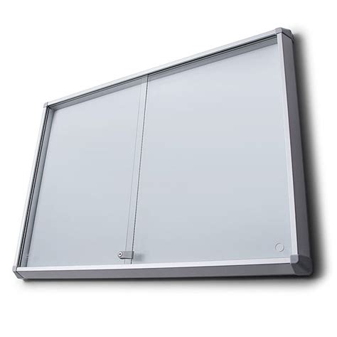 Magnetic Sliding Glass Door Notice Board with Dry wipe Surface