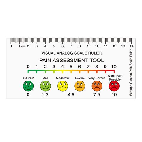 Wintape Customized Visual Analog Scale Ruler Pain Assessment Scale Tool Verbal Rating Scale Wong