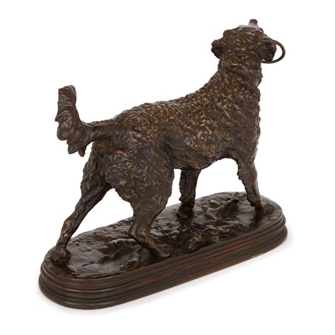 Antique Bronze Dog Figure by Pierre-Jules Mene For Sale at 1stDibs