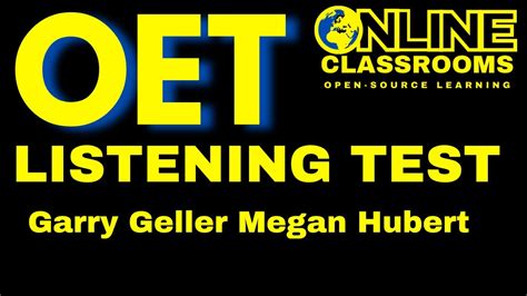 Garry Geller Megan Hubert Oet Listening Sample Test For Nurses And