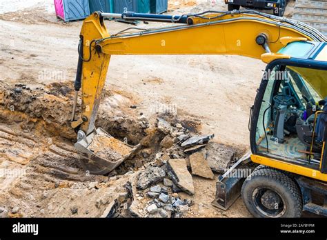 Bulldozer at construction site Stock Photo - Alamy