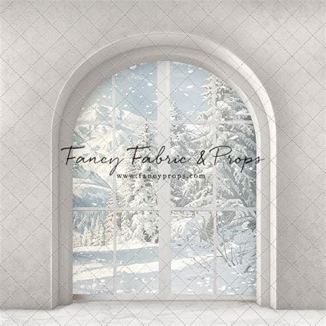 Winter Arch Window – Fancy Fabric & Props