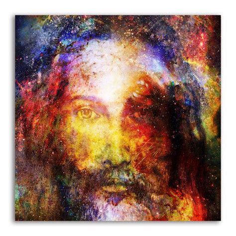 Psychedelic Image Of Jesus Canvas Wall Art Prints