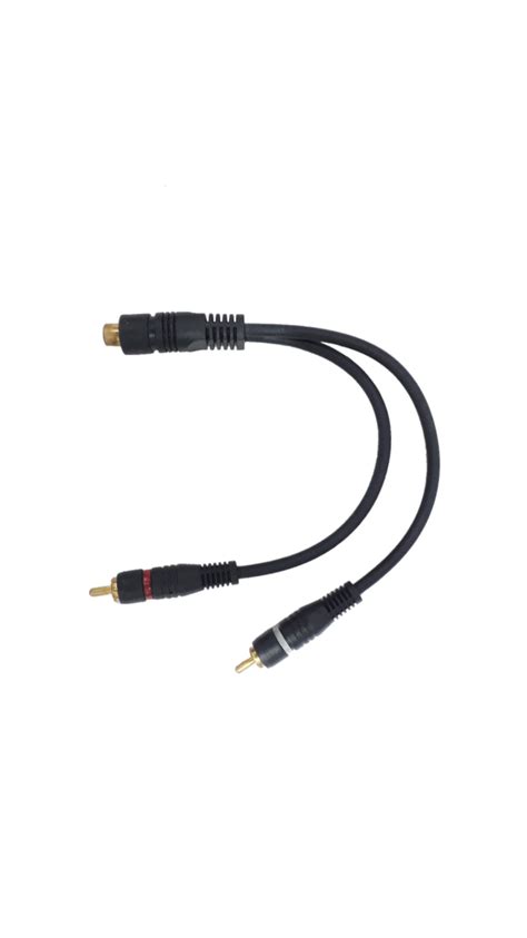 CABO MXT 8151 EMBO Y 2RCA MACHO E 1 RCA FEMEA 25CM PRETO DO IMPORT