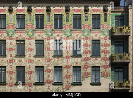 Majolica House Majolikahaus By Architect Otto Wagner Stock Photo Alamy