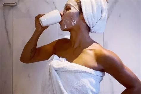 Bbc Strictly Come Dancing S Karen Hauer Wears Nothing But Towel And