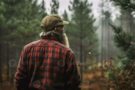 Lumberjack Old Man Forest Generate Ai Stock Photo At Vecteezy