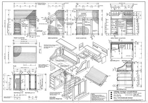 American Roll-top Desk Plans – Woodworking PlansClub from Ashby Design ...