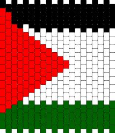 Palestine flag cuff Pony Bead Pattern - Kandi Pad | Kandi Patterns ...