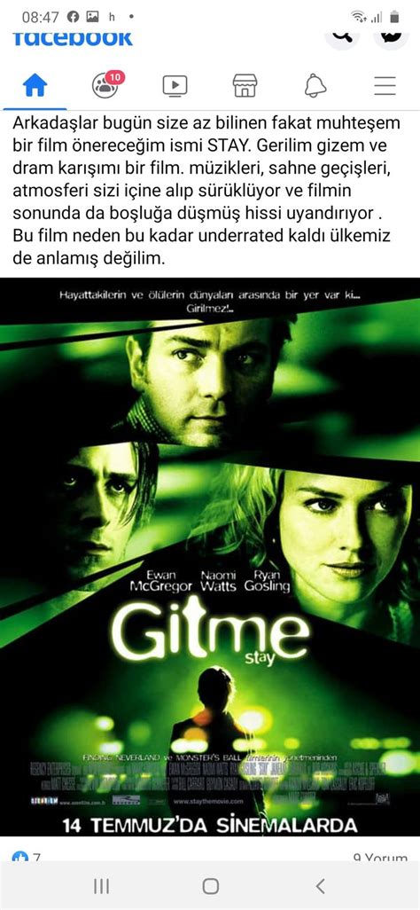 The Movie Poster For Gitme Is Displayed On An Instagramt Phone Screen