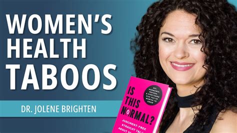 Tackling Womens Health Taboos And Answer Questions With Dr Jolene