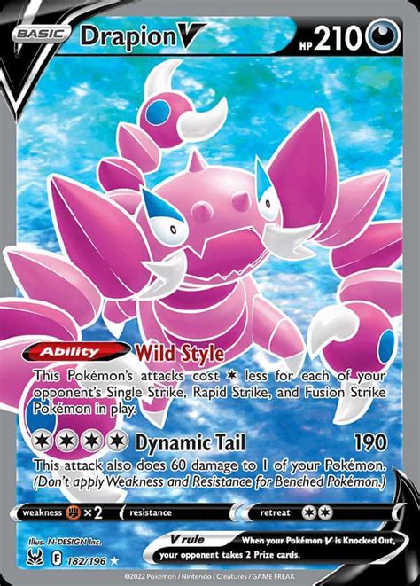 Drapion V Swsh Pok Mon Card Database Pokemoncard