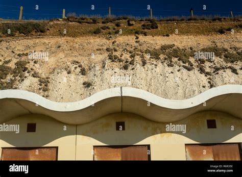 Interesting Beach Huts On The Under Cliff Path Between Brighton And